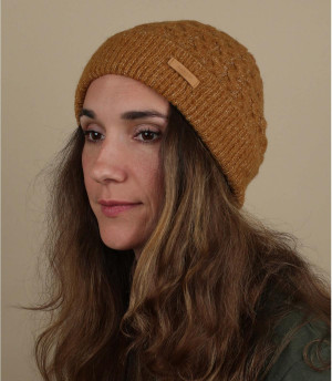 bonnet revers beige Patina Beanie ochre